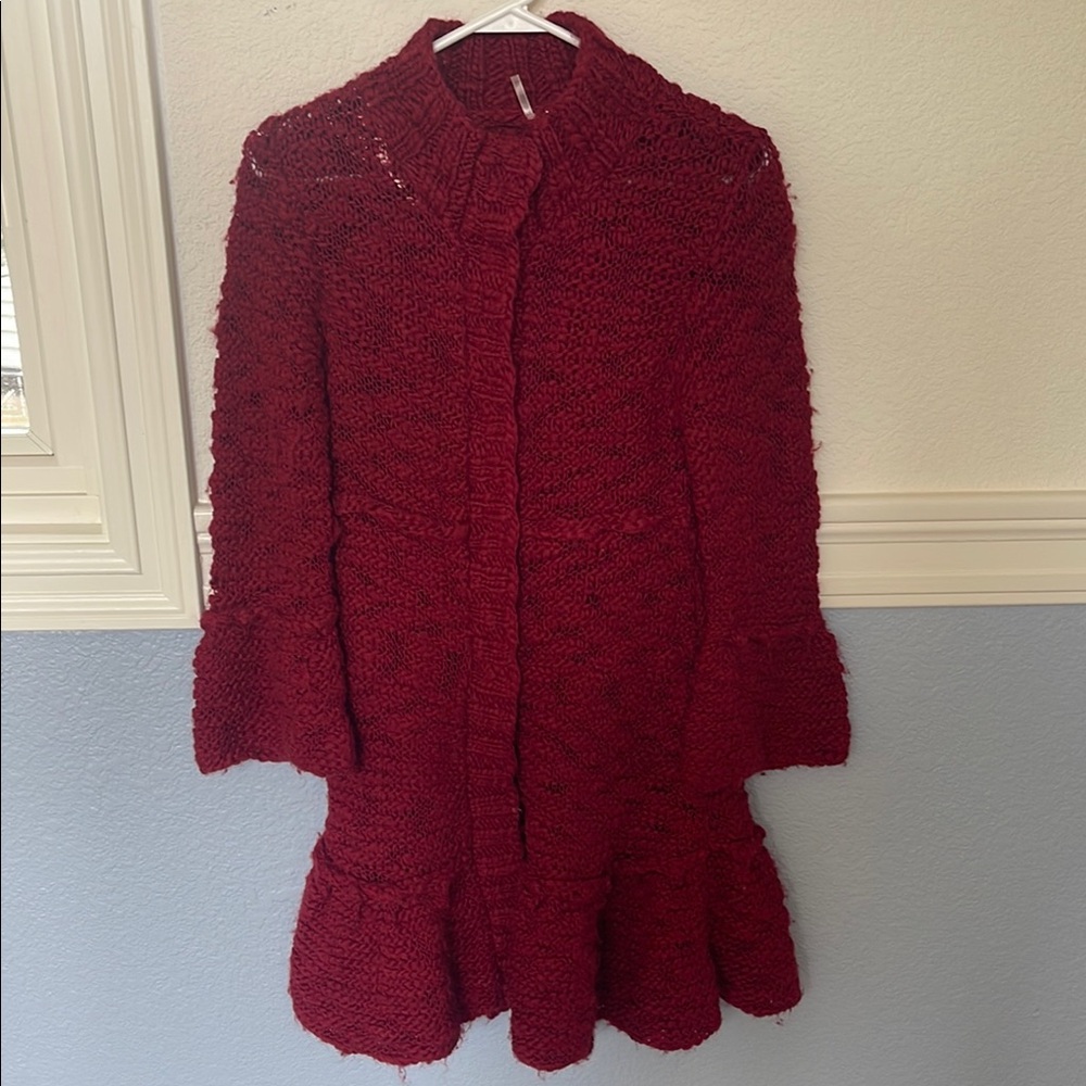 Women's Free People Red Sweater- M